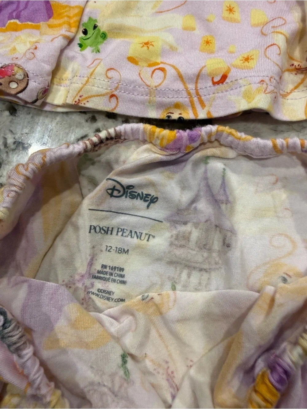 Posh Peanut Tangled Rapunzel Bummed Set Size 12-18 Months